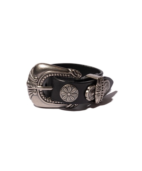 Buffalocalf　ストーンチャームブレスレット　ブラック×シルバー glamb（グラム） ブレスレット Western Charm Bracelet / ウエスタン