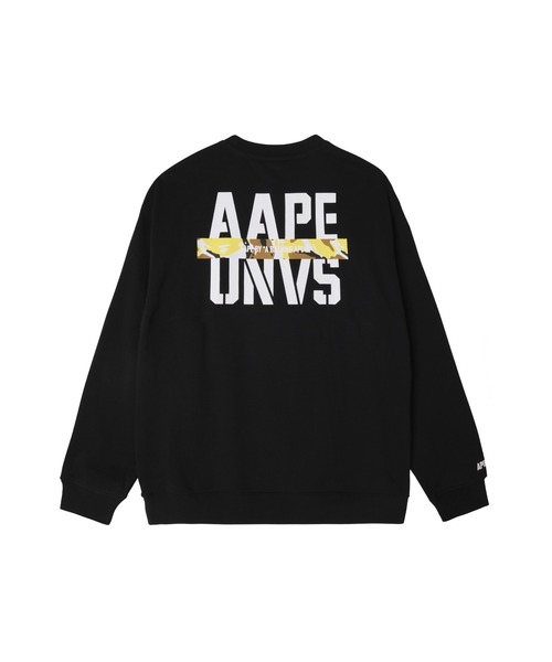 「AAPE BY A BATHING APE」 スウェットカットソー - ブラック メンズ_画像3