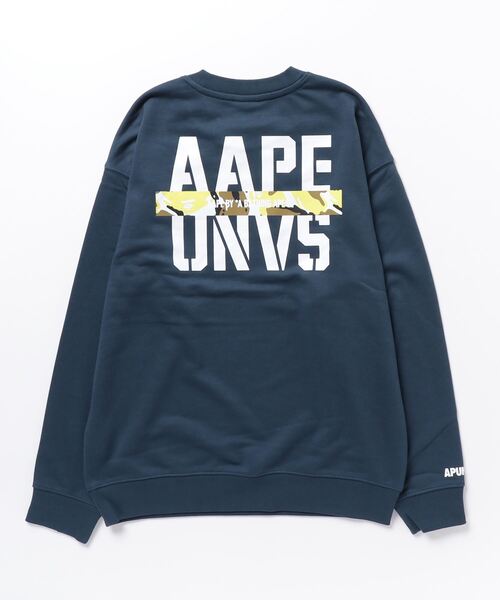 「AAPE BY A BATHING APE」 スウェットカットソー - ブラック メンズ_画像9