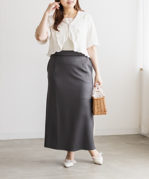 「CLETTE」 タイトスカート LL ブラウン レディース_画像3