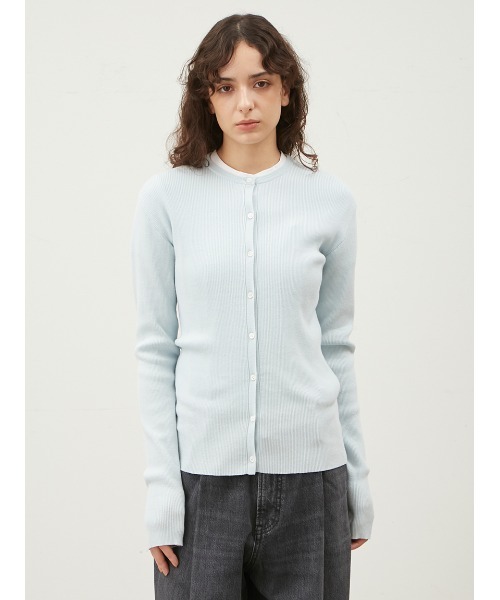 「Mila Owen」 ニットカーディガン 1 レッド レディース_画像3