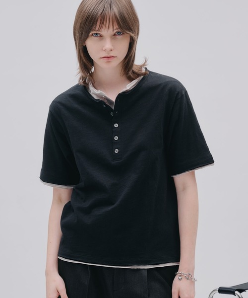 selle glant（セレグランテ） ヘンリーネック tシャツ LAYERED HENLEY