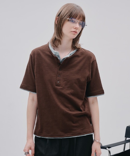 selle glant（セレグランテ） ヘンリーネック tシャツ LAYERED HENLEY