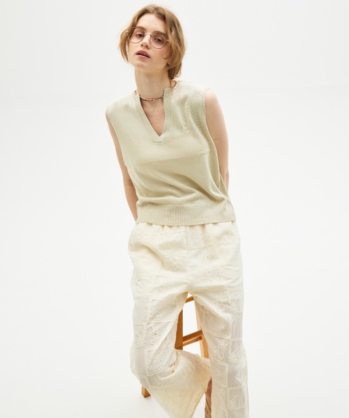 ニット セーター sleeve less skipper knit / スリーブレススキッパーニット レディース | full/fill. | 09