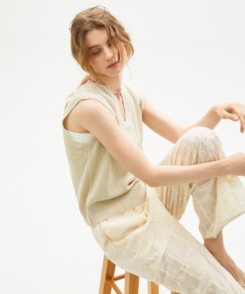 ニット セーター sleeve less skipper knit / スリーブレススキッパーニット レディース | full/fill. | 10
