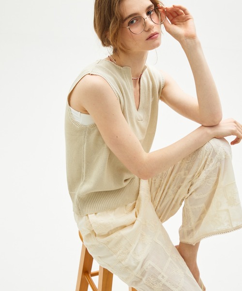 ニット セーター sleeve less skipper knit / スリーブレススキッパーニット レディース | full/fill. | 11