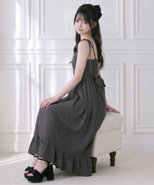 「DearMyLoveRose」 キャミソールワンピース - グレー レディース_画像9
