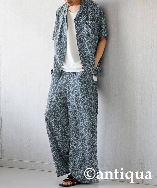 「antiqua」 イージーパンツ MEDIUM ブルー系その他 レディース_画像8