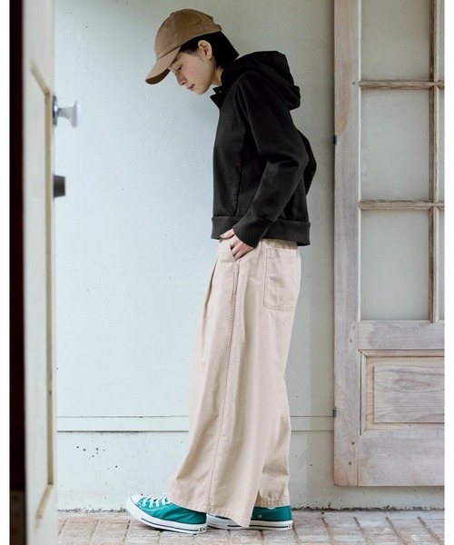 「Sunny clouds」 パンツ 3L ネイビー レディース_画像6