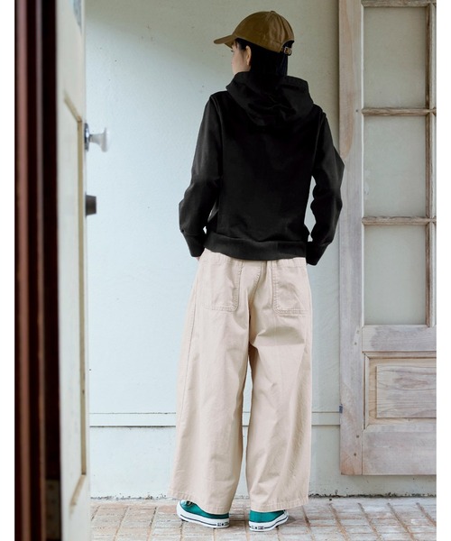 「Sunny clouds」 パンツ 3L ネイビー レディース_画像7