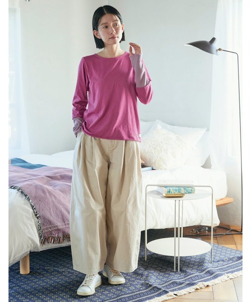 「Sunny clouds」 パンツ 3L ネイビー レディース_画像8