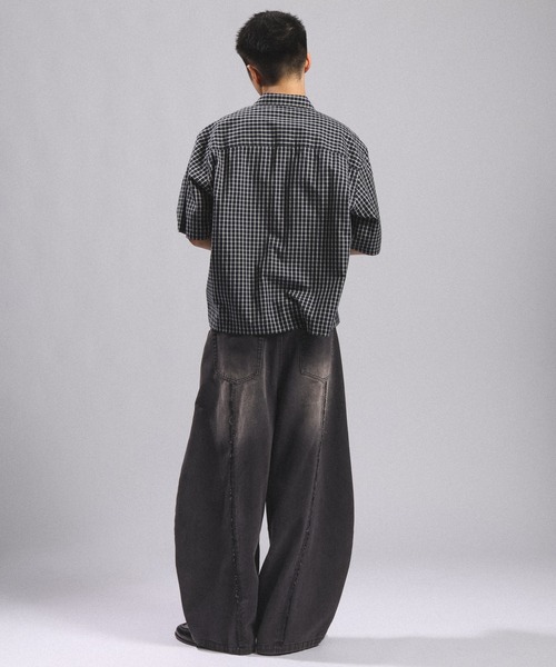 RAGEBLUE（レイジブルー） ワイドパンツ ジーンズ ARCH FRINGE DENIM