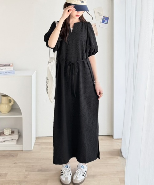「classicalelf」 半袖ワンピース X-LARGE ブラウン レディース_画像3