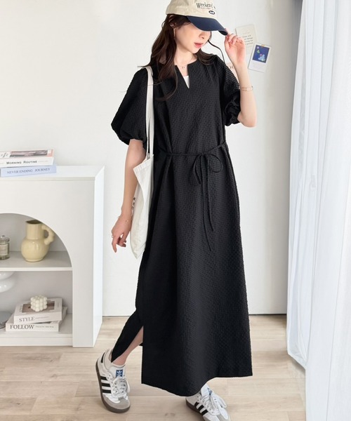 「classicalelf」 半袖ワンピース X-LARGE ブラウン レディース_画像4