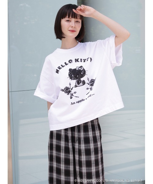 H.A.K（ハク） tシャツ 半袖 H.A.K×HELLO KITTY ハローキティとバラ