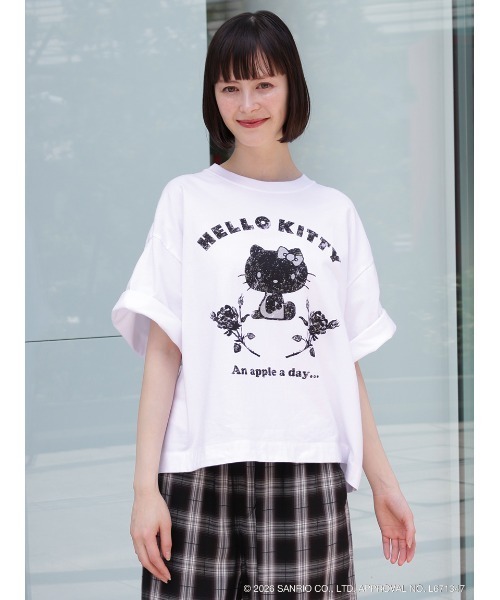 H.A.K（ハク） tシャツ 半袖 H.A.K×HELLO KITTY ハローキティとバラ