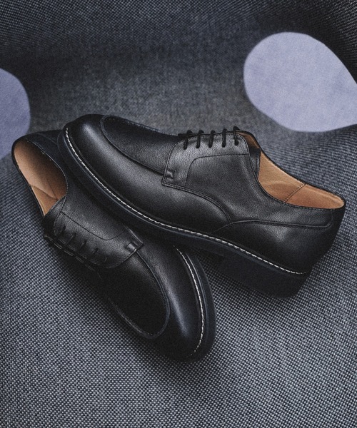 革靴 ビジネスシューズ GRAINED LEATHER U-TIP DERBY SHOES メンズ | WYM LIDNM