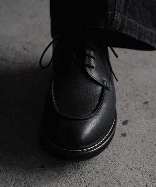 革靴 ビジネスシューズ GRAINED LEATHER U-TIP DERBY SHOES メンズ | WYM LIDNM | 12