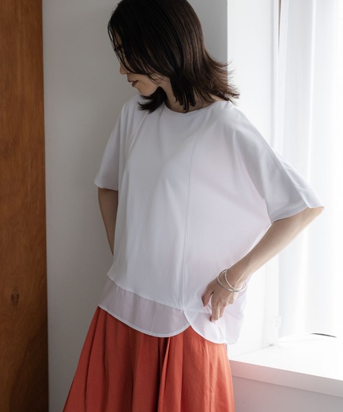 tシャツ 「ウタオ」「汗ジミ防止、接触冷感、UV防止、抗菌防臭、気化冷却」アセジミボウシドルマンプルオーバー レディース | studio CLIP | 01
