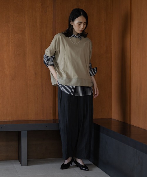 tシャツ 「ウタオ」「汗ジミ防止、接触冷感、UV防止、抗菌防臭、気化冷却」アセジミボウシドルマンプルオーバー レディース | studio CLIP | 07