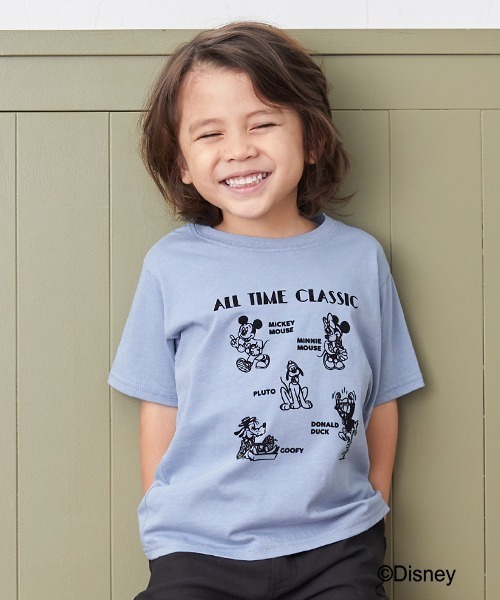 Tシャツ Tシャツ ミッキーマウスデザイン フレンドロゴプリントtシャツ ストア