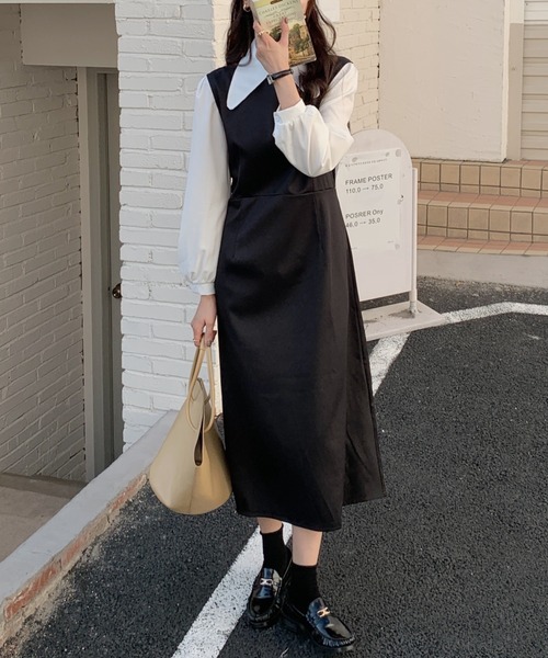 Diosfront ワンピース バックオープンノースリーブワンピース