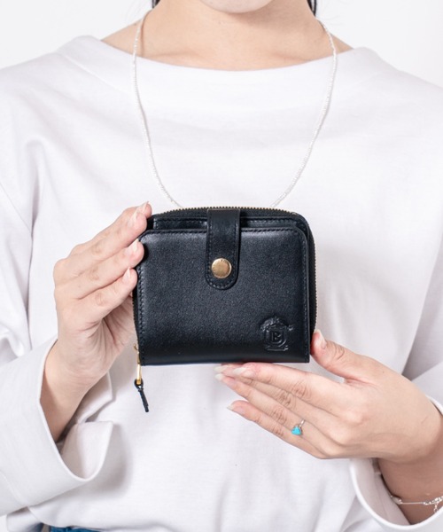 超美品未使用【BELLIES YORK 】二つ折り財布 黒 BELLIES YORK 財布 「BELLIES YORK/ベリーズヨーク」2つ折り財布