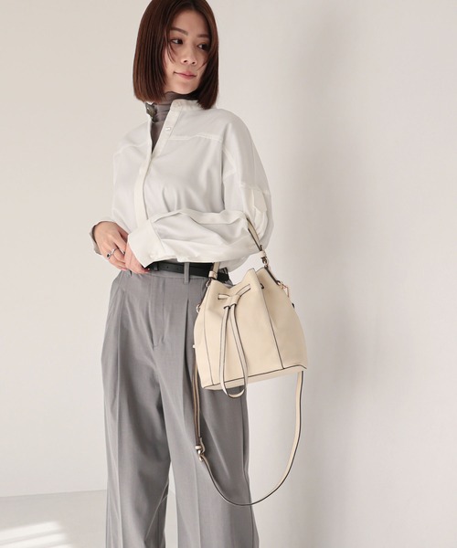美品 Aia Malv 巾着型 フリンジ ショルダーバッグ A.D.M.J.公式 