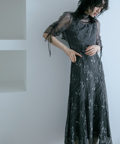 週末値下げ【新品】RIRIYANO チュールボレロ ドレス niana ニアナ リボンチュールボレロセットドレス[品番