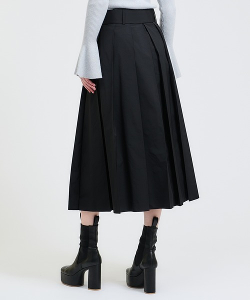 スカート ESTNATION / ベルトワイドプリーツスカート レディース  