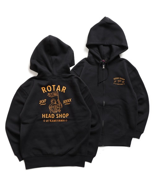 ROTAR（ローター） パーカー HEAD SHOP Zip Up PARKA バックプリント