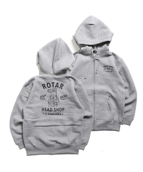 ROTAR（ローター） パーカー HEAD SHOP Zip Up PARKA バックプリント