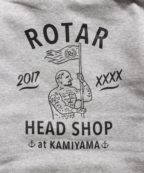 ROTAR（ローター） パーカー 裏起毛 HEAD SHOP Zip Up PARKA バック