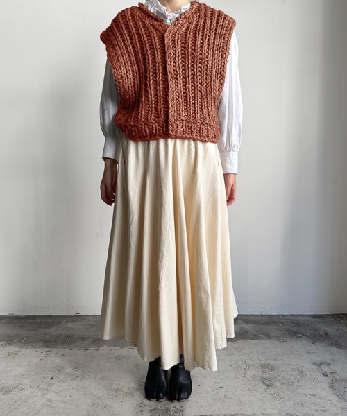 ニット セーター vent Blanc A/W ハンドニットベスト レディース