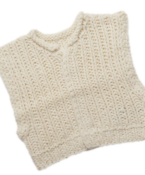 ニット セーター vent Blanc A/W ハンドニットベスト レディース vent blanc ニット セーター Blanc A/W ハンドニットベスト