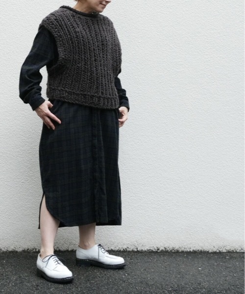 ニット セーター vent Blanc A/W ハンドニットベスト レディース vent blanc ニット セーター Blanc A/W ハンドニットベスト