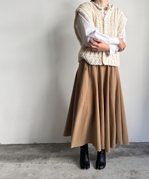 ニット セーター vent Blanc A/W ハンドニットベスト レディース vent blanc ニット セーター Blanc A/W ハンドニットベスト
