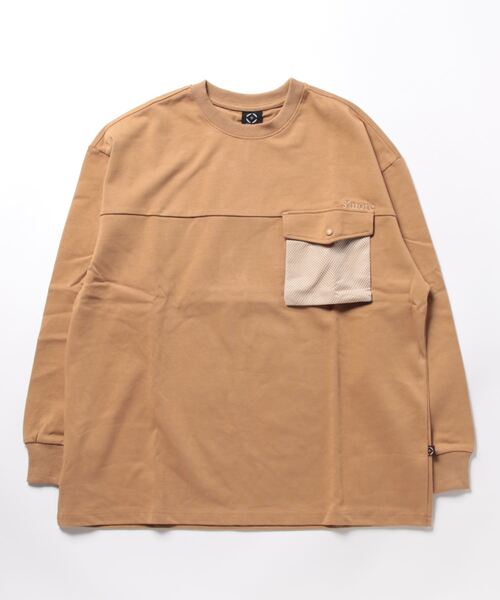 2WAYポケットビッグTシャツ【smore】 S'more tシャツ 2Way pocket l/s big t shirts レディース