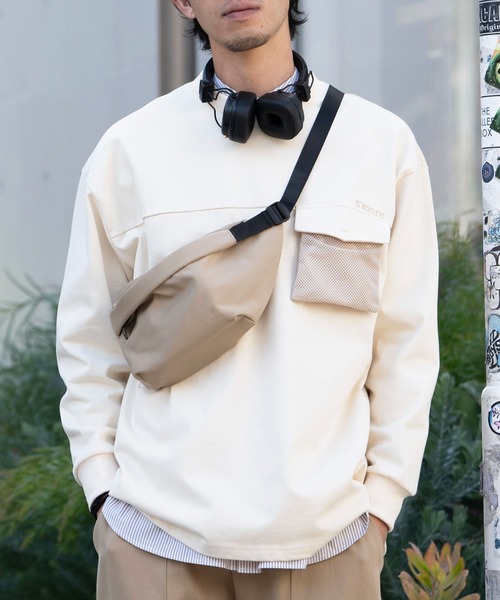 2WAYポケットビッグTシャツ【smore】 S'more tシャツ 2Way pocket l/s big t shirts レディース