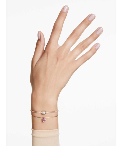 関税送料込み◆エレガント【SWAROVSKI】Chroma バングル ハート SWAROVSKI ブレスレット 「公式」「スワロフスキー」Chroma