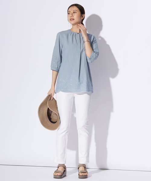 J.PRESSベージュブラウス J.PRESS ブラウス シャツ 「WEB限定カラーあり・洗える