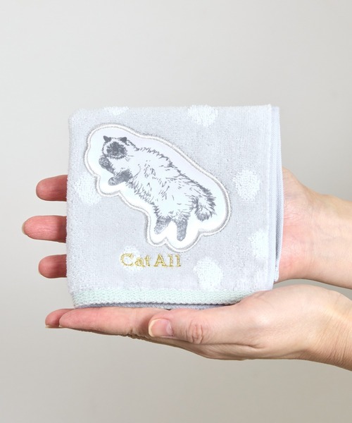 nicott（ニコット） ハンカチ NC:カワムラオリエ CAT ALL ネコ