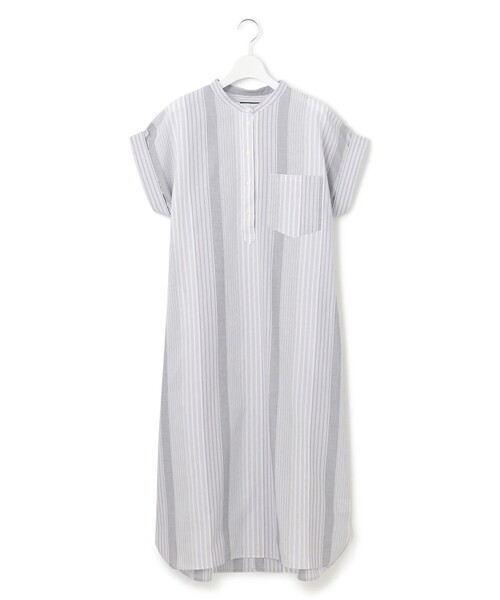 J.PRESS YORK STREET シャツワンピース 「WOMEN」マルチストライプ