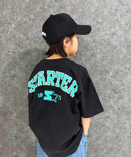 STARTEXCEEDEND 半袖Ｔシャツ プリント スタッズ オーバーサイズ STARTER tシャツ STARTER オーバーサイズ プリントT キッズ 子供