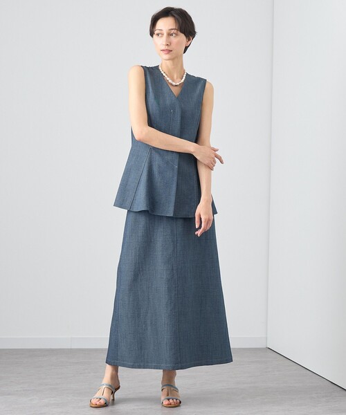 ANAYI（アナイ） ベスト ジレ 「セットアップ対応商品」シャンブレー