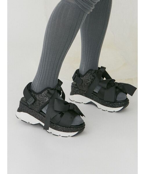 merry jenny（メリージェニー） サンダル glitterリボンスニーカー