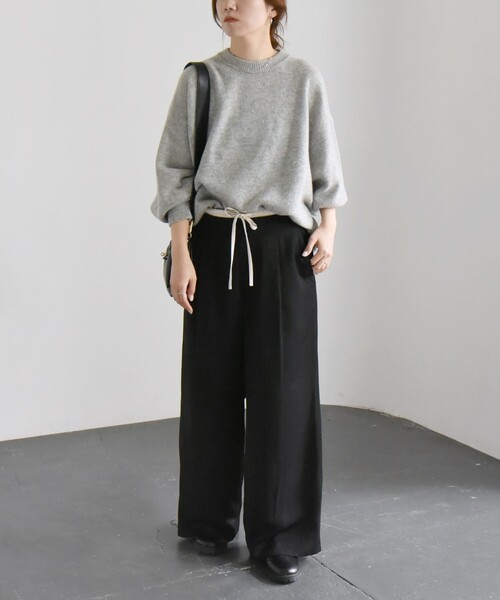 quaranciel パンツ quaranciel:「洗濯機可能」シルキー サテン ダブル