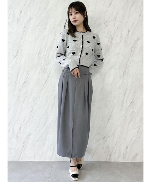 dazzlin スカート ベルトコルセットスラックスライクスカート