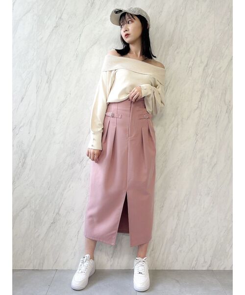 dazzlin スカート ベルトコルセットスラックスライクスカート