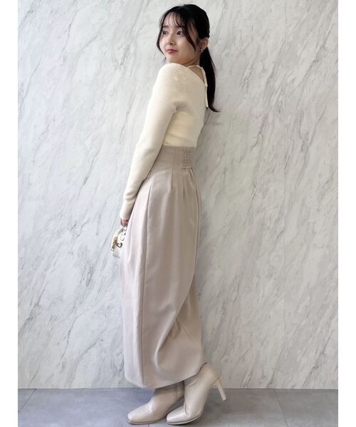 dazzlin スカート ベルトコルセットスラックスライクスカート